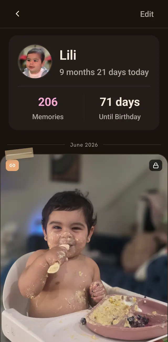 Lili's profile in Lilium: 9 months 21 days today, 206 memories, 71 days until her birthday